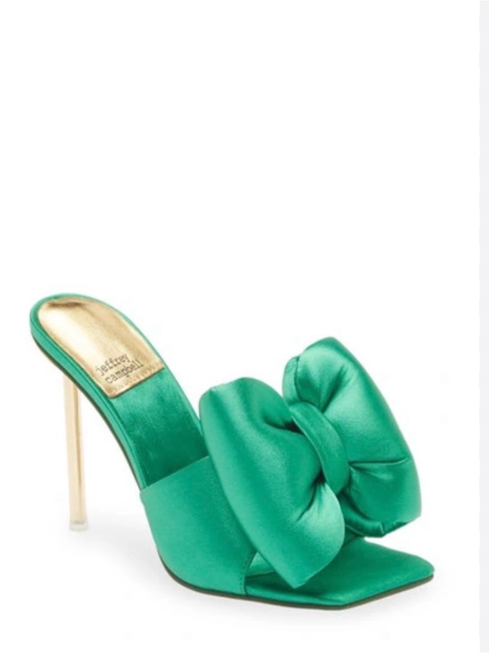 Jeffrey Campbell Satin Bow High Heel Mule